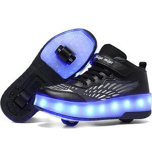 Black and Blue Light-Up Roller Shoes like Heely’s